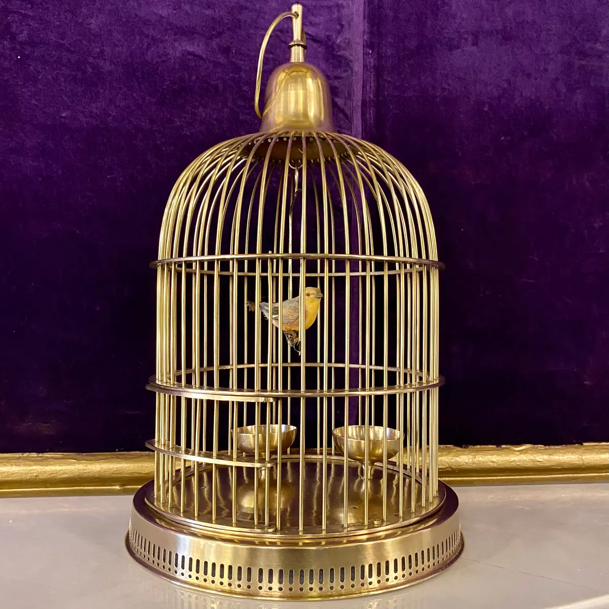Vintage Polished Brass Bird Cage - Sold 1