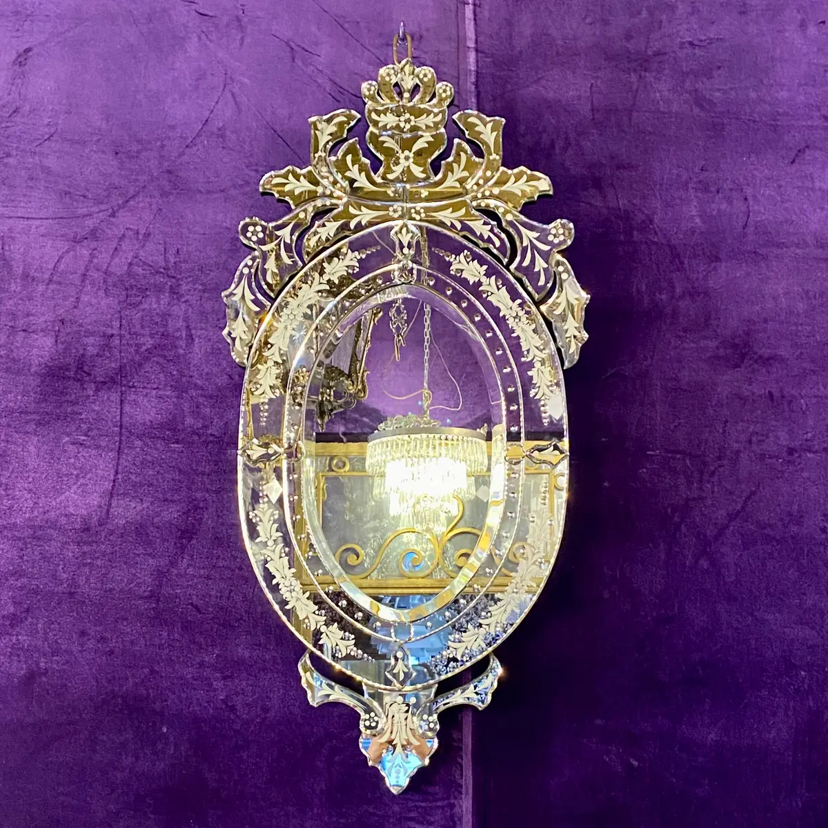 Traditional Oval Venetian Mirror - Sold 1