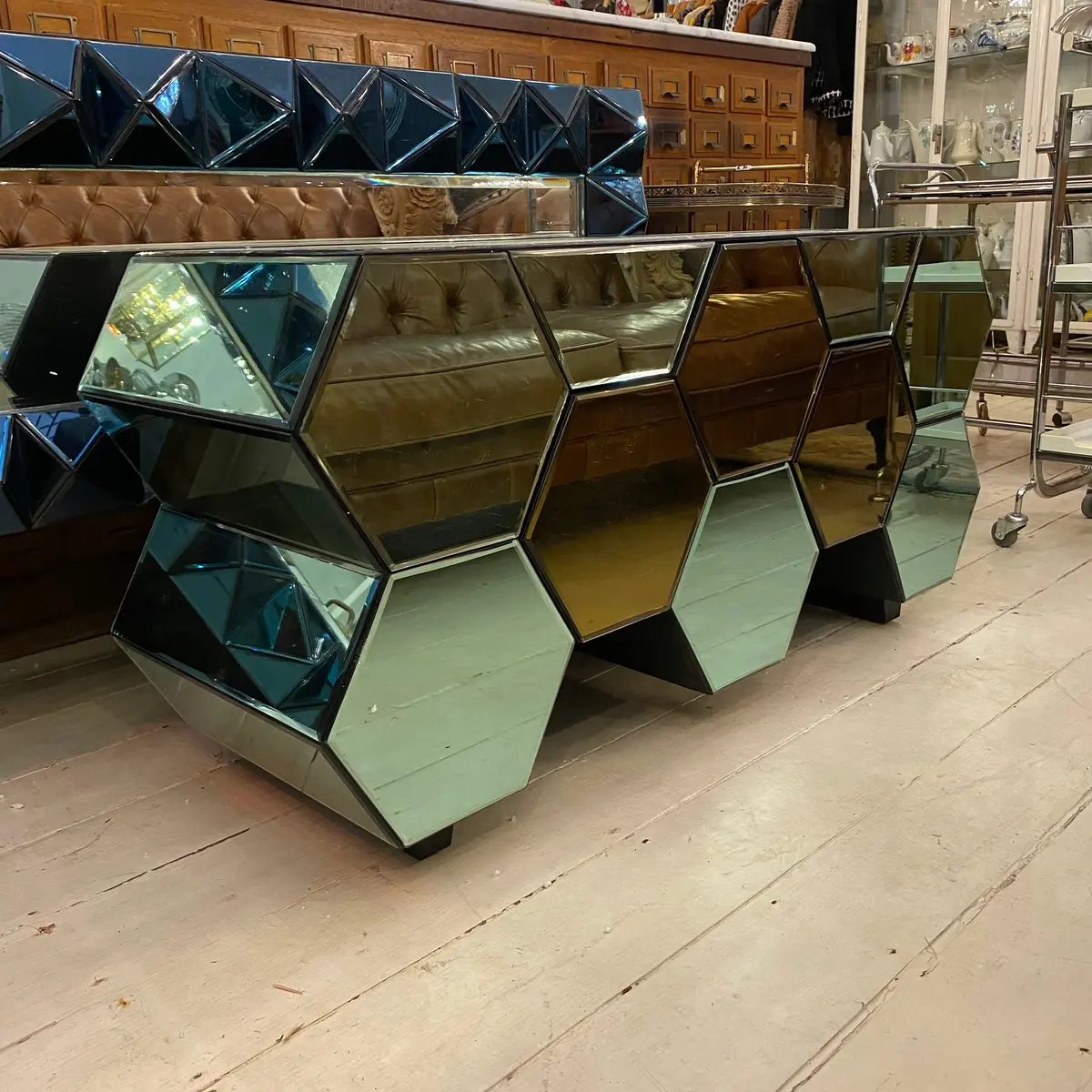 Contemporary Mirrored Console - Sold 1