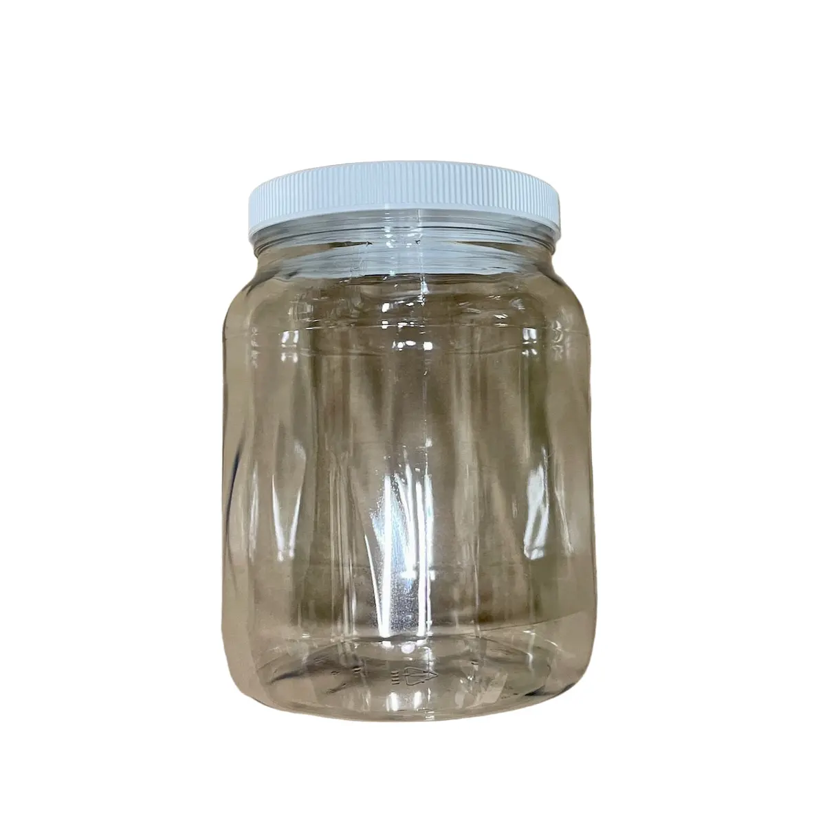 Clear Pet Round Wide-Mouth Plastic Jars, 1/2 Gallon 1