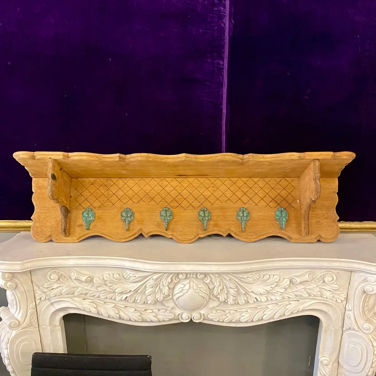 Antique Oak Coat Rack 1