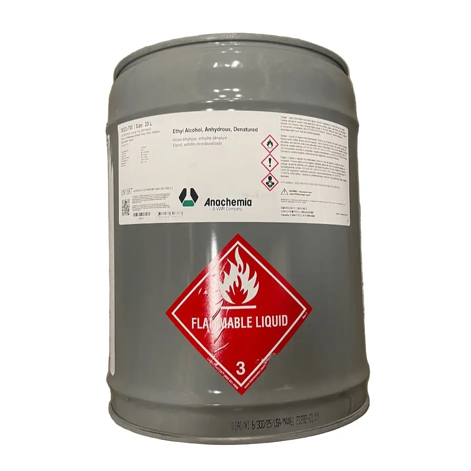 Ethanol Denatured, Anhydrous (85% Ethanol, 12-14% Methanol), 20 L Pail 1