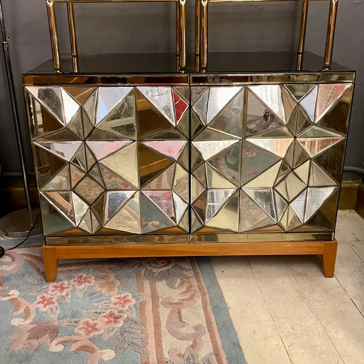 Contemporary Mirrored Chest Of Drawers - Sold 1