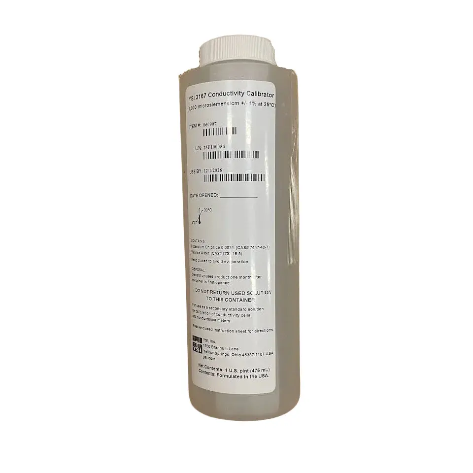 Ysi® Conductivity Solution, 1,000Us/Cm (Fresh Water) 1