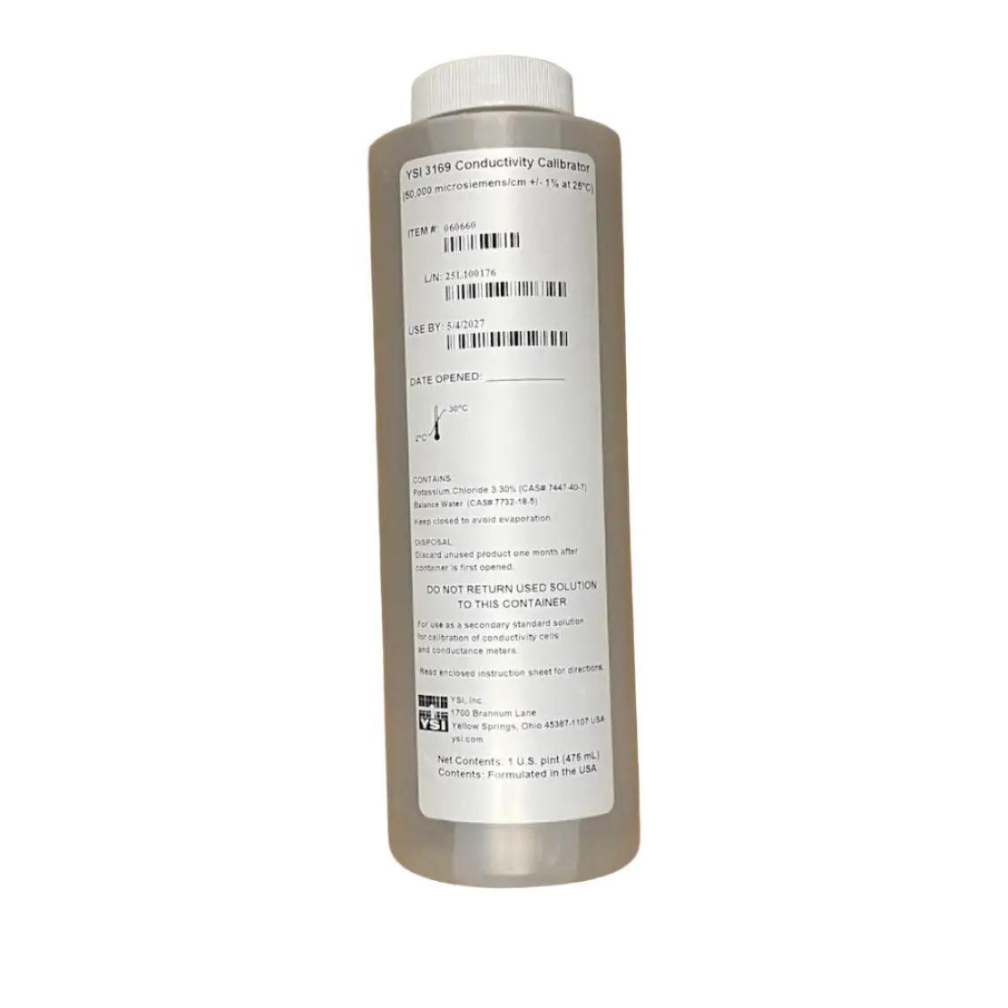 Ysi® Conductivity Solution, 50,000Us/Cm (Salt Water) 1