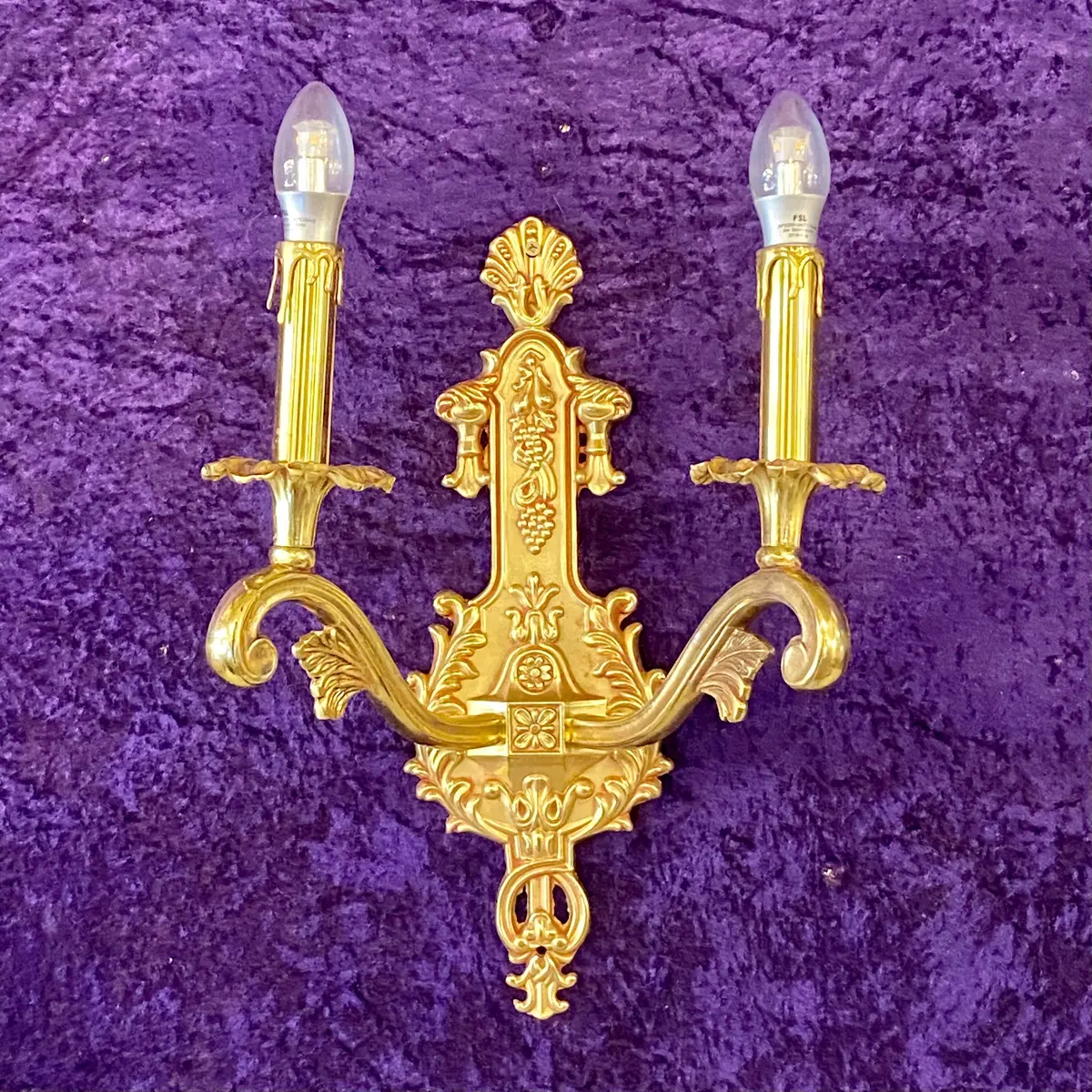 Cast Brass Two Arm Sconce 1