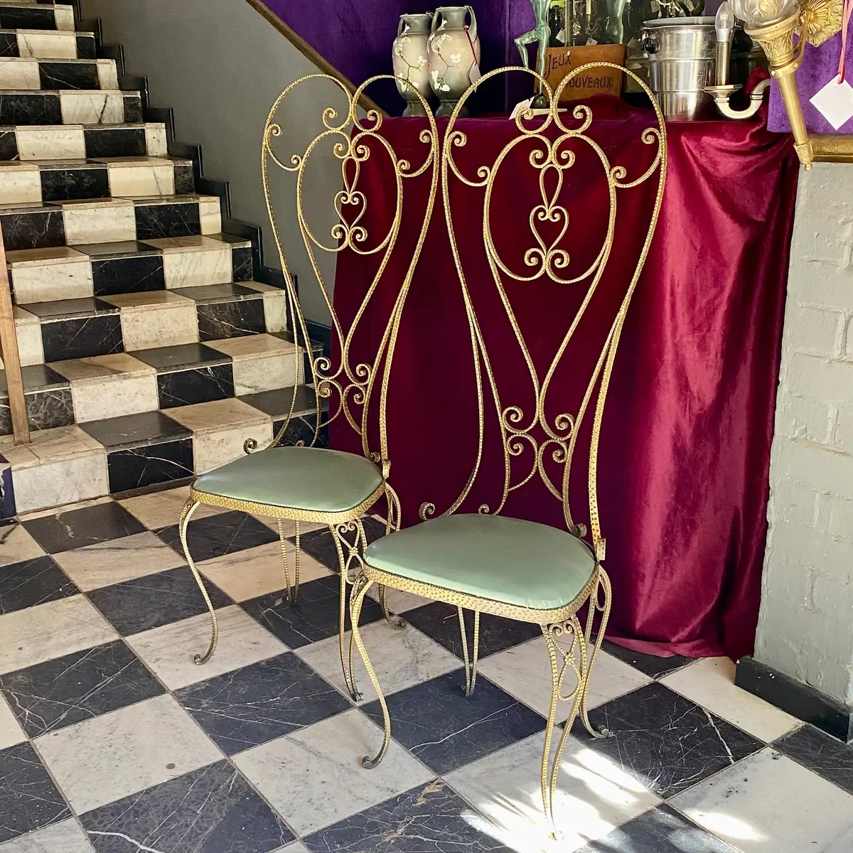A Pair Of Vintage Italian Chairs - Sold 1