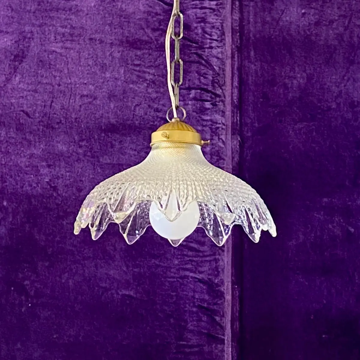 Vintage Pressed Glass Pendant - Sold 1