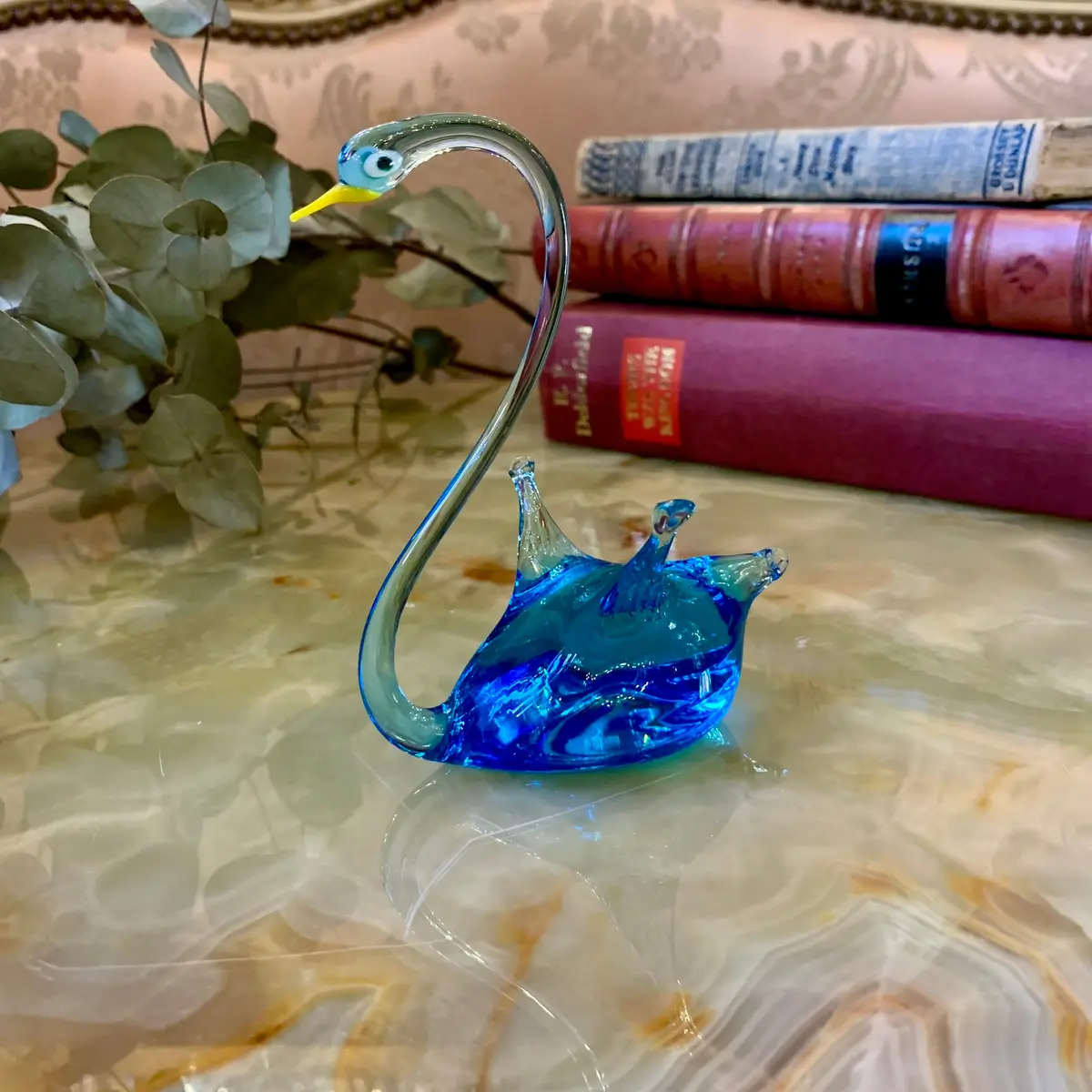 Beautiful Blue Swan Murano Figurine - Sold 1