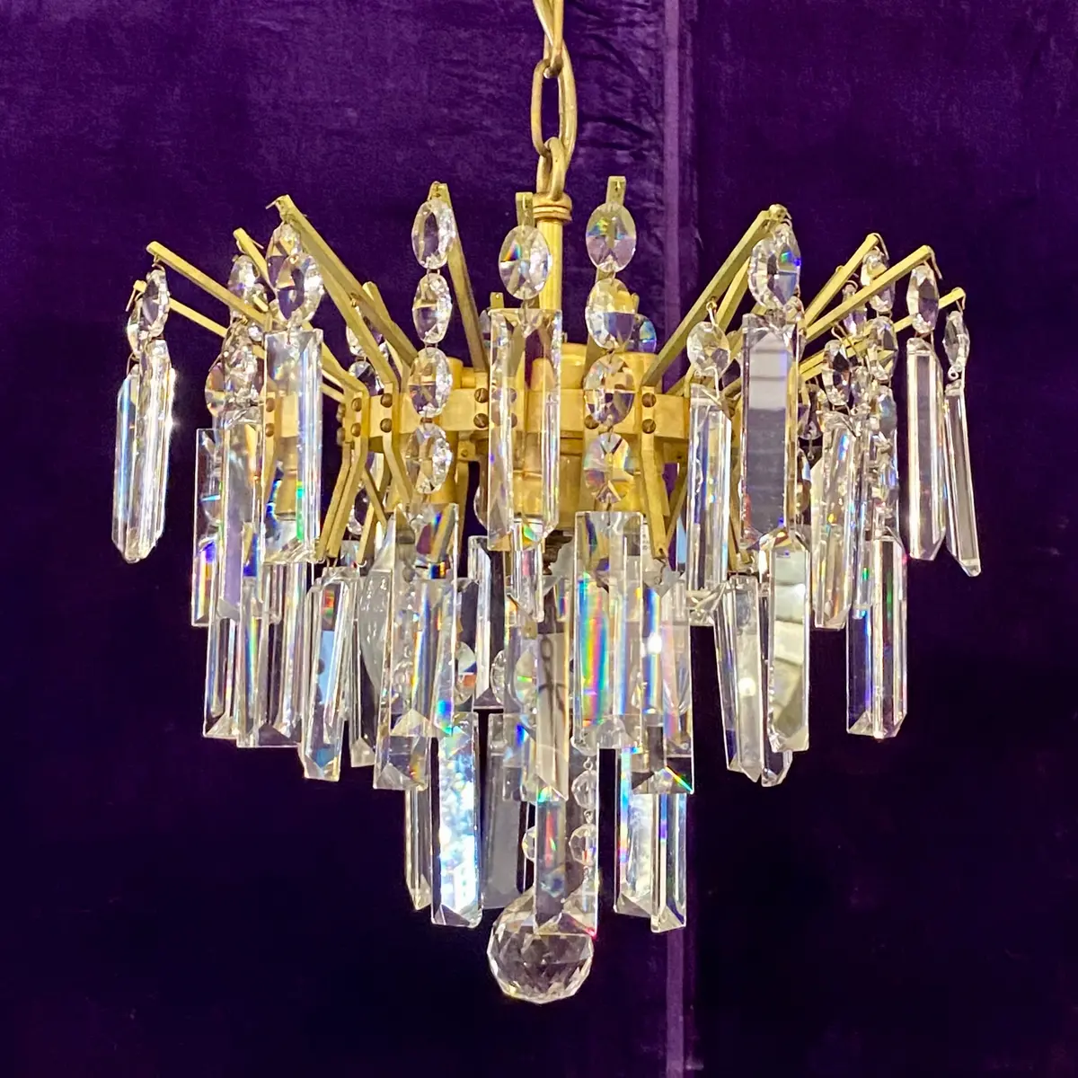 Mid Century Crystal Pendant - Sold 1