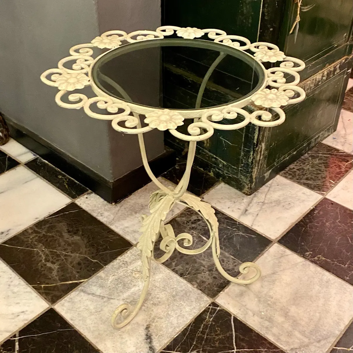 Wrought Iron Side Table - Sold 1