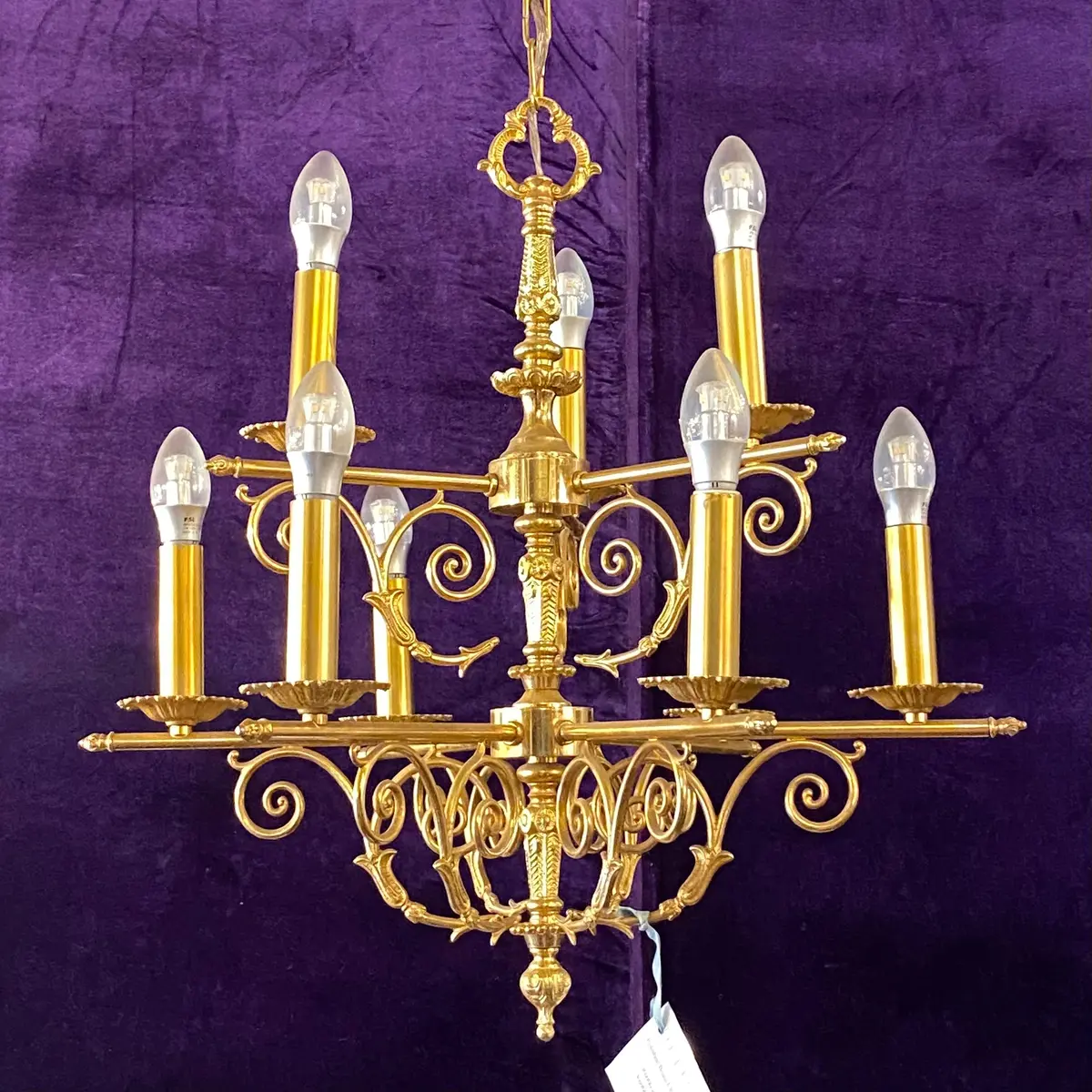 Double Tier Brass Chandelier - Sold 1