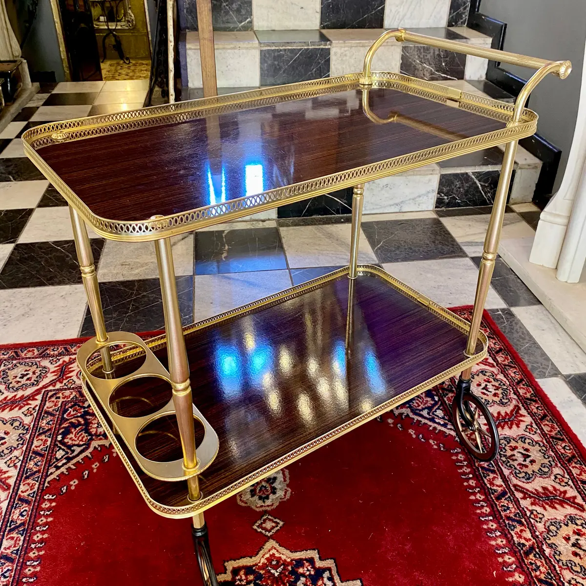 Vintage Drinks Trolley With Gilt Metal Details - Sold 1