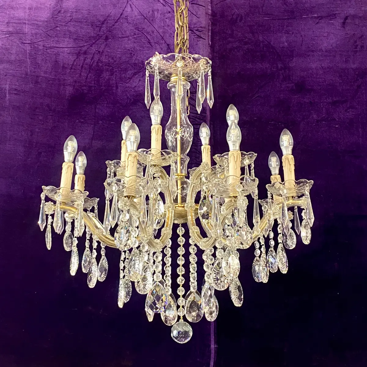 Very Large Antique Maria Theresa Chandelier - Sold 1