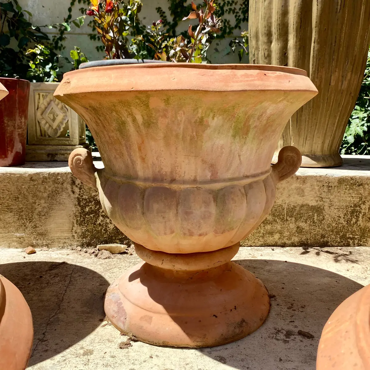 Rustic Terracotta Planter On Stand - Sold 1