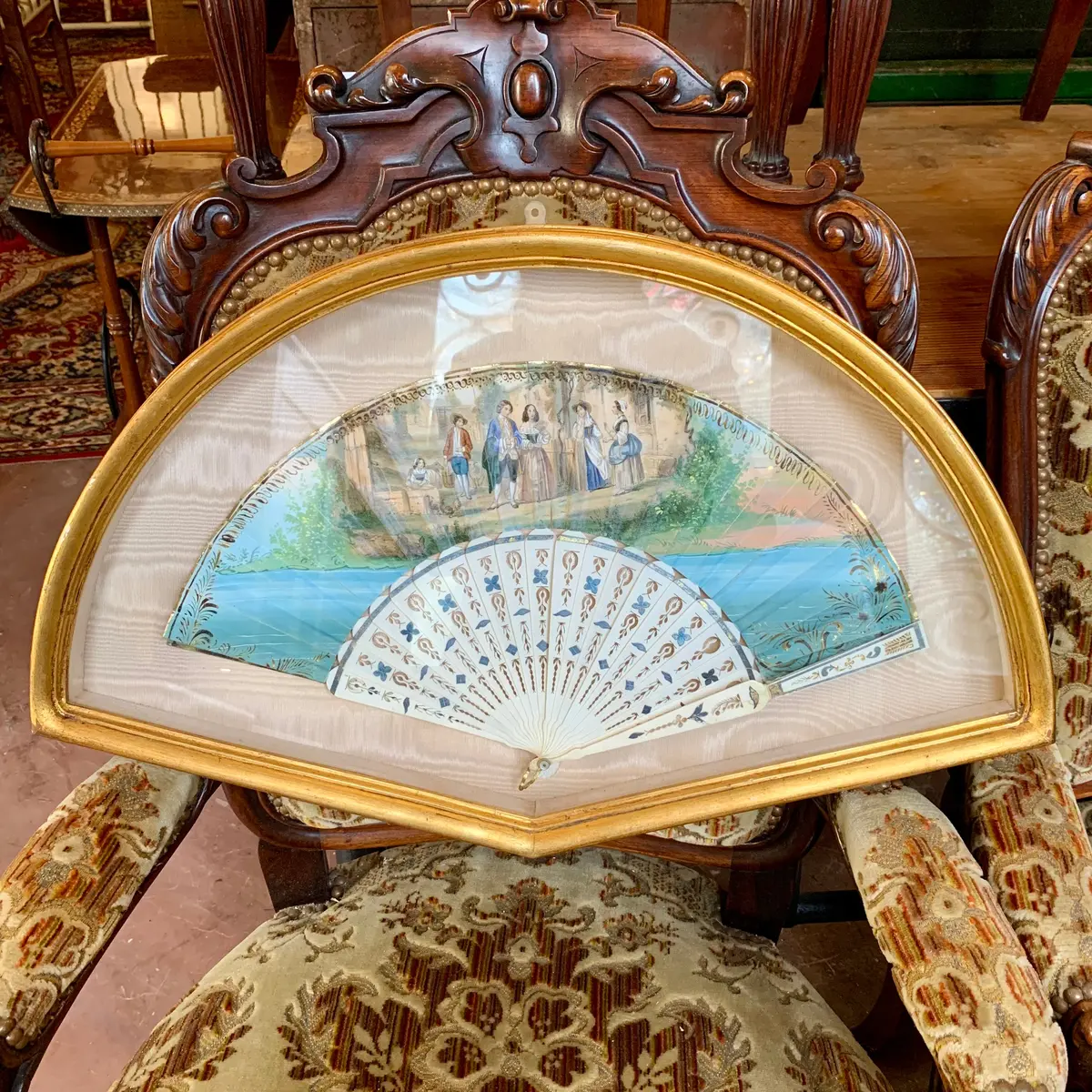 Assorted Vintage Framed Fans 1