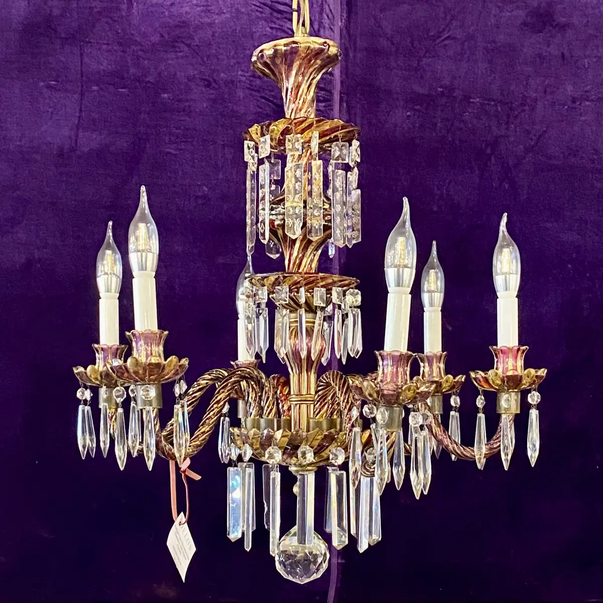 Incredible Vintage Venetian Glass Chandelier - Sold 1