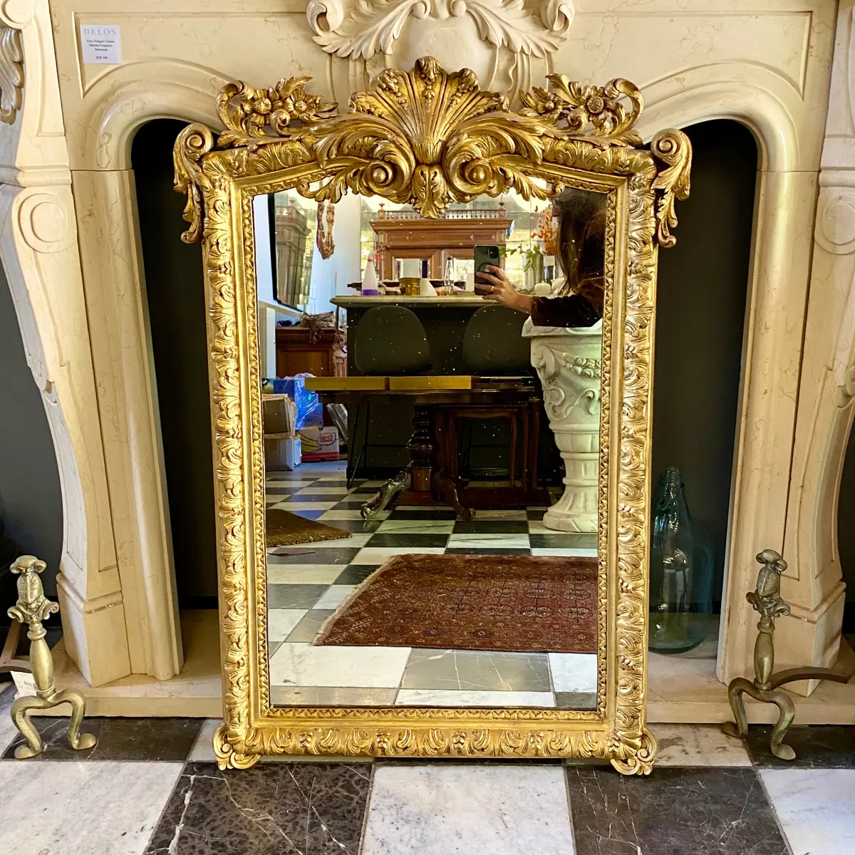 Gorgeous Antique Gilt French Mirror - Sold 1