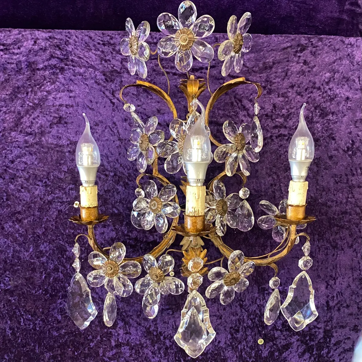 Trio Of Antique Italian Wall Sconces - Sold 1