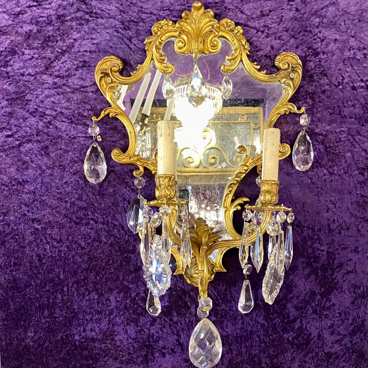 Pair Exquisite Antique French Wall Sconces - Sold 1