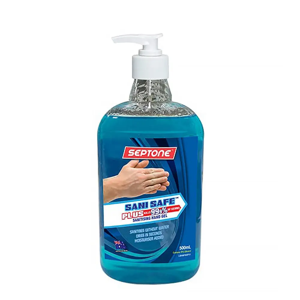 Septone Sani Safe Plus Water-Less Hand Sanitiser Gel 500Ml 70% Ethanol 1