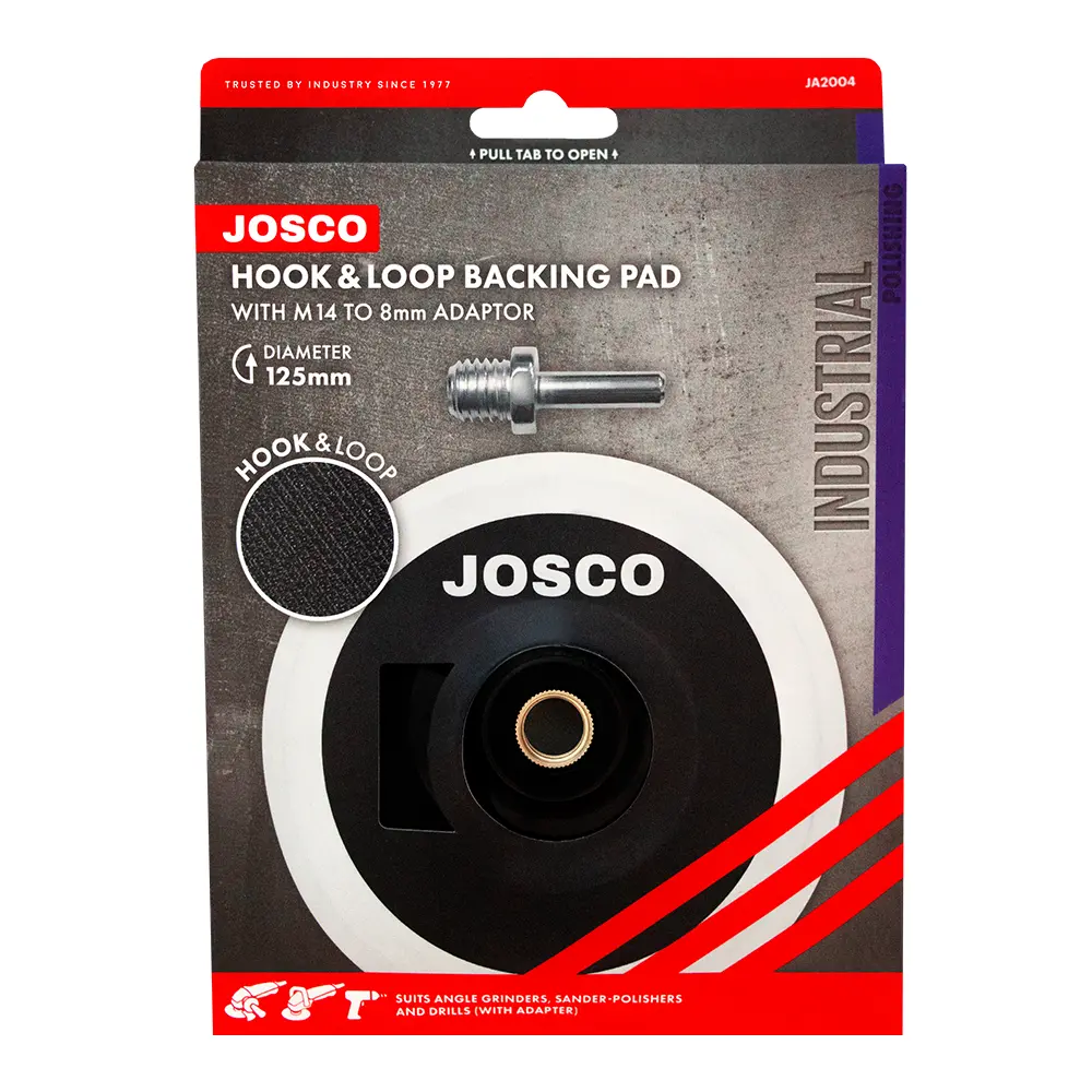 Josco 125Mm Backing Pad Hook & Loop M14 With Drill Adaptor Industrial 1