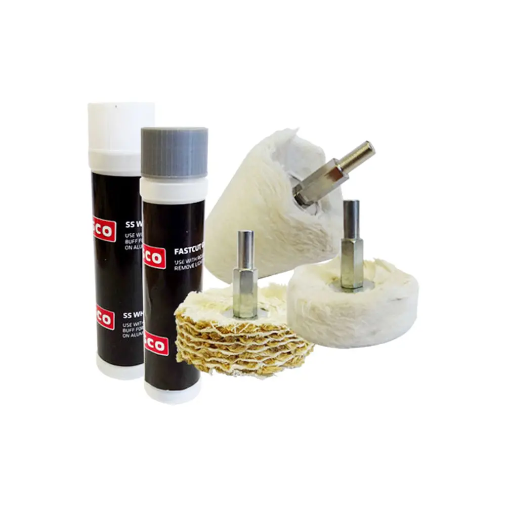 Josco Metal Polishing Kit 5 Piece - Compound Pads Paste Wheel For Machine Drill Use 1