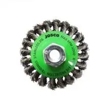 Josco 100Mm Twistknot Stainless Steel Bevel Brush 1