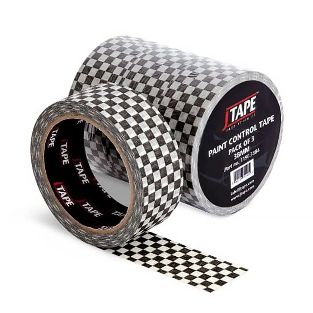 J Tape Paint Control Tape 38Mm Checkered Masking Tape X 3 Pack 1