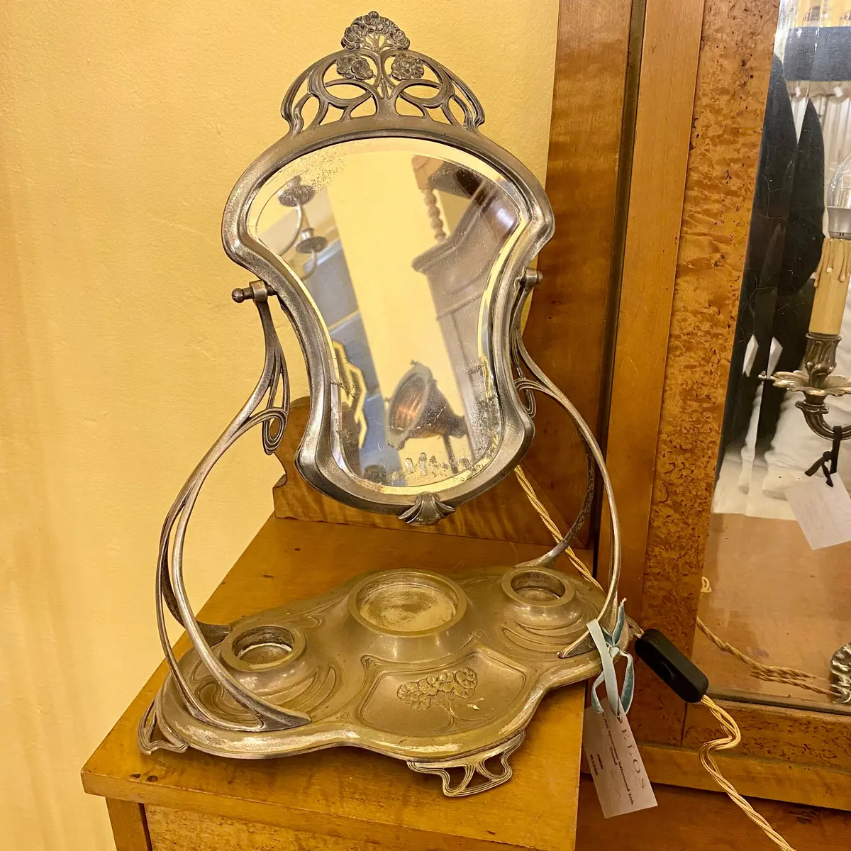 Art Nouveau Mirrored Ink Stand - Sold 1