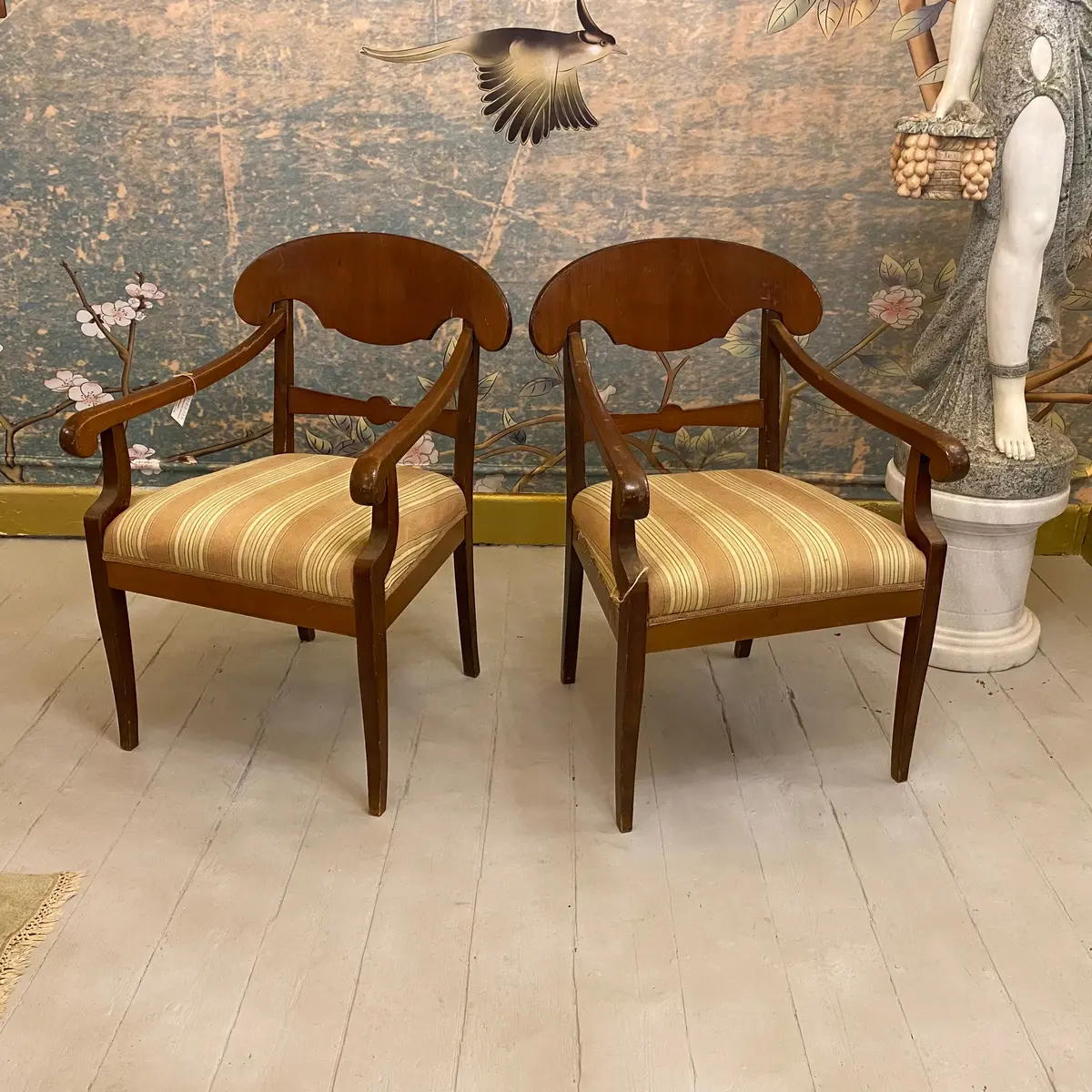 Pair Of Antique Biedermeier Armchairs - Sold 1