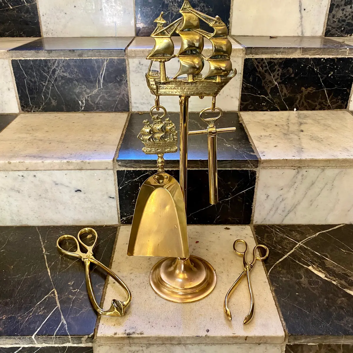 Polished Brass Firetool Set - Sold 1