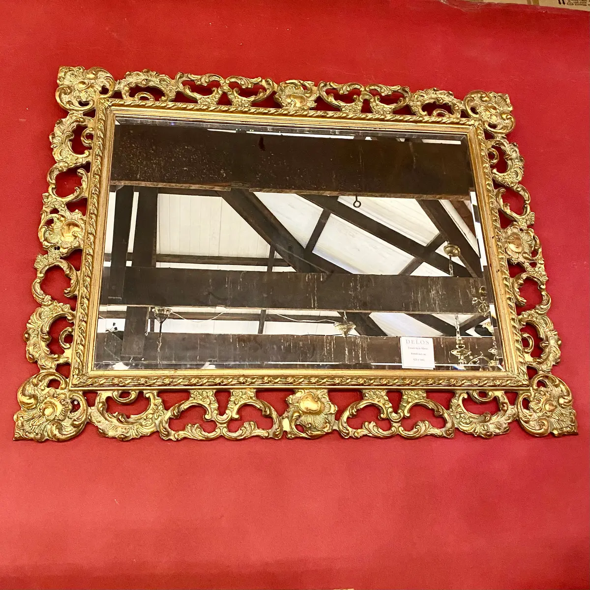 Vintage French Style Beveled Mirror - Sold 1