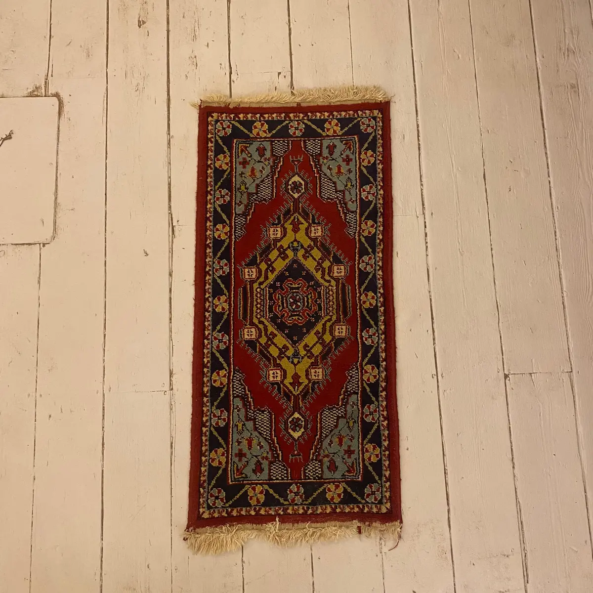 Red & Navy Vintage Rug 1