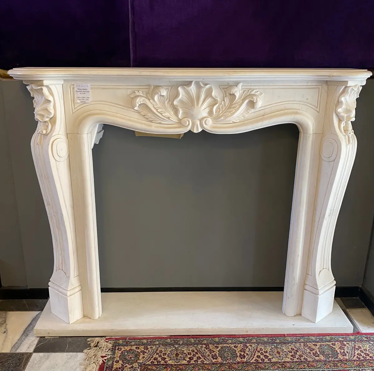 Classic White Marble Fire Surround - Sold 1
