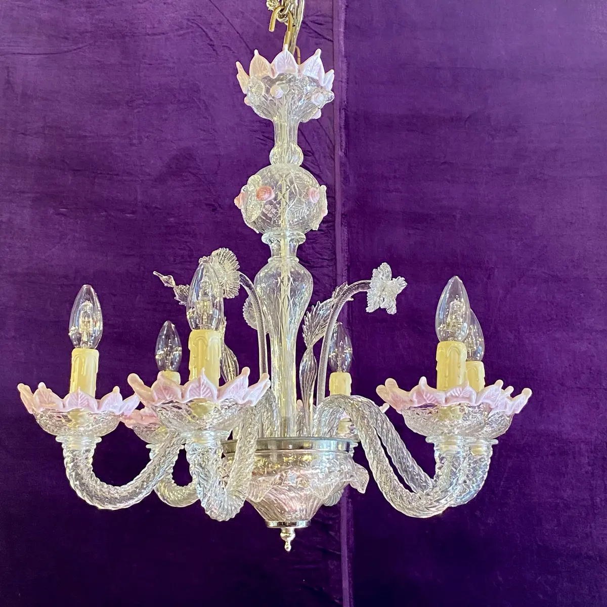 Antique Murano Glass Chandelier - Sold 1