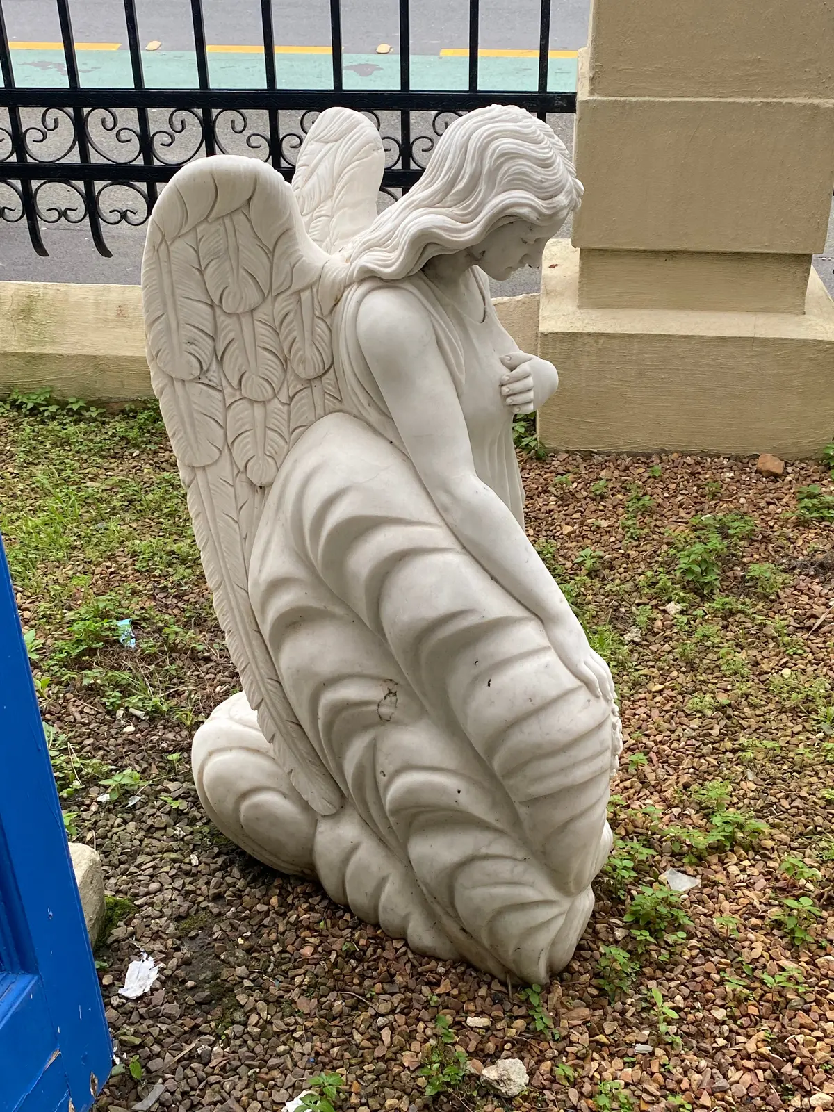 Magnificent White Marble Angel Statue - Sold 2