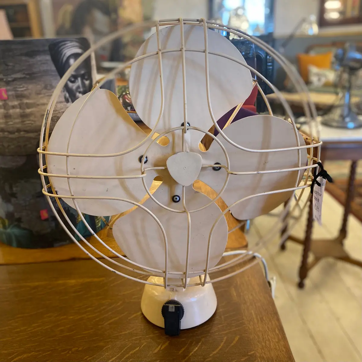 Vintage "Indola" Cream Fan 1