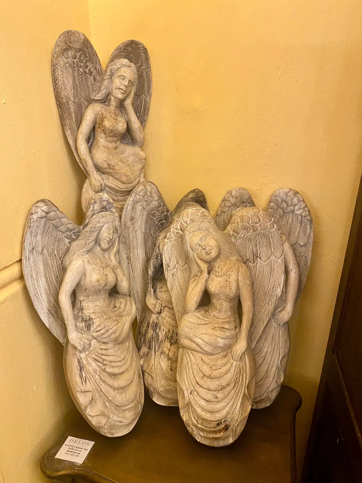 Wood Carved Angels - Sold 1