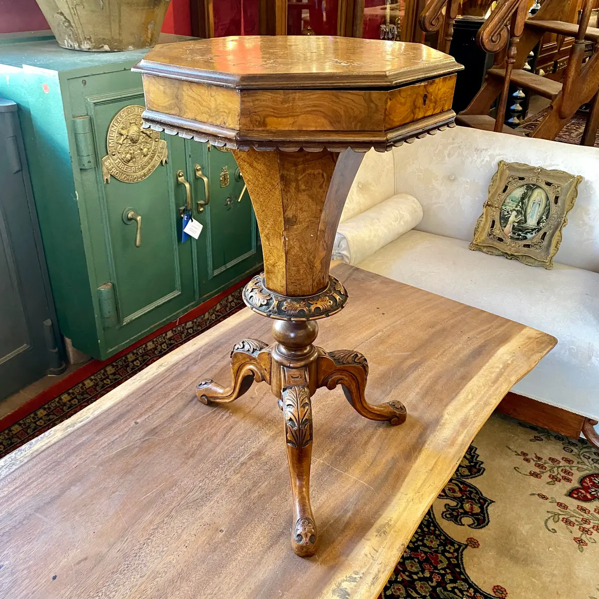 Victorian Walnut Needlework Table - Sold 1