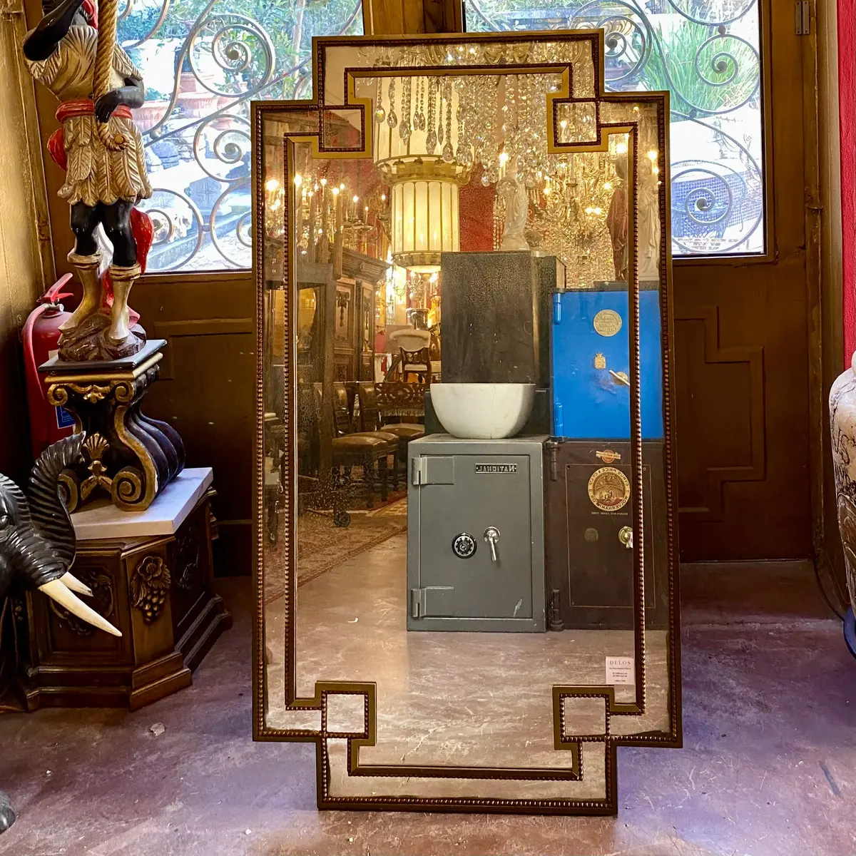 Aged Art Deco Inspired Mirror - Sold 1