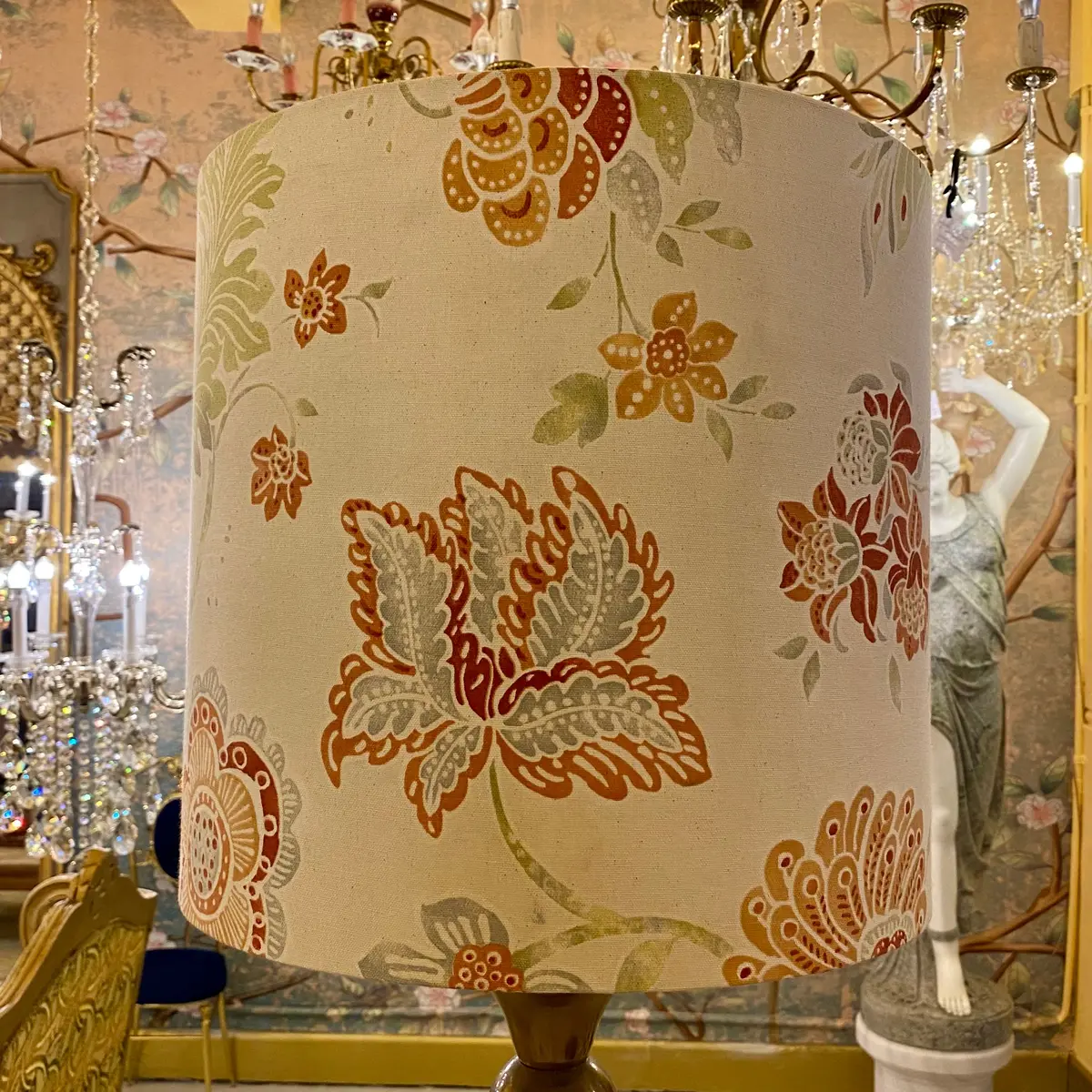 Linen Shade With Floral Print 1