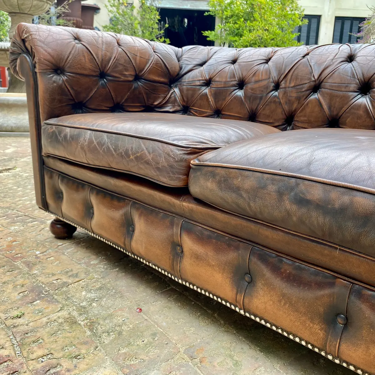 Vintage Leather Chesterfield 2 Seater Sofa - Sold 2