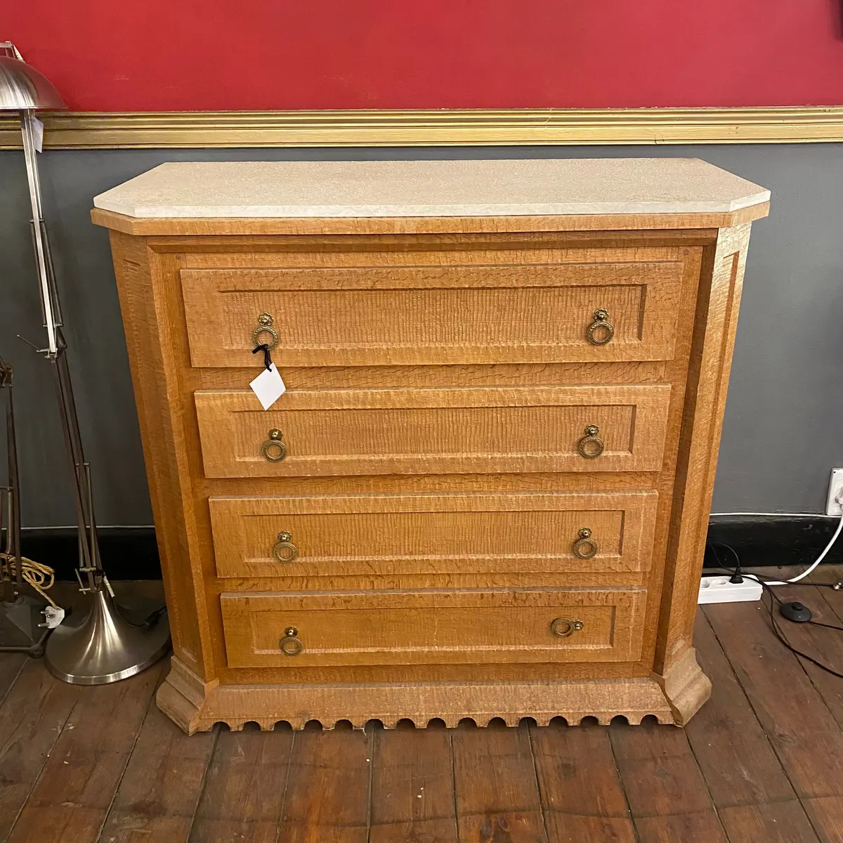 Antique Maple Chest Of Drawers With Marble Top - Sold 1
