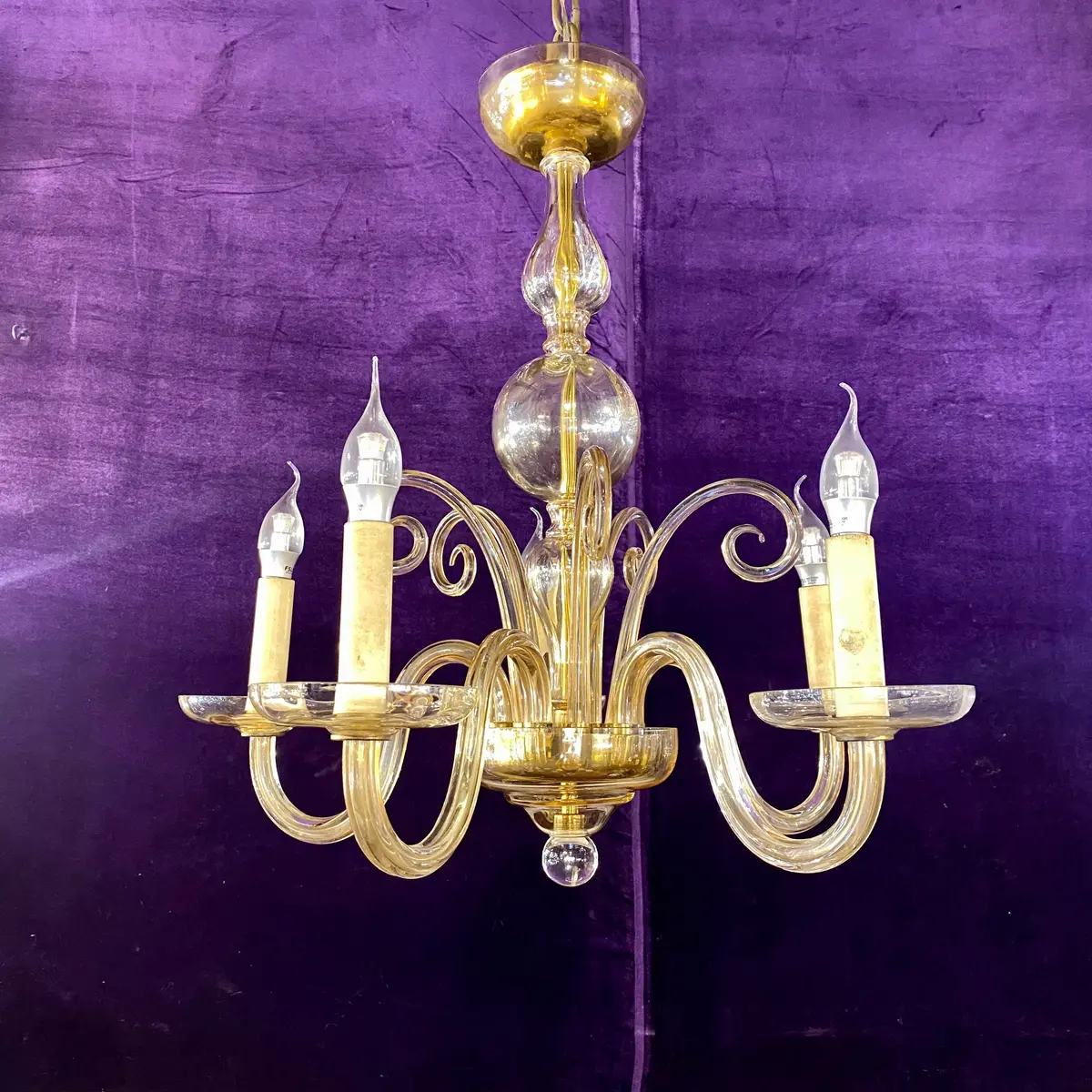 1930'S Venetian Glass Chandelier - Sold 1