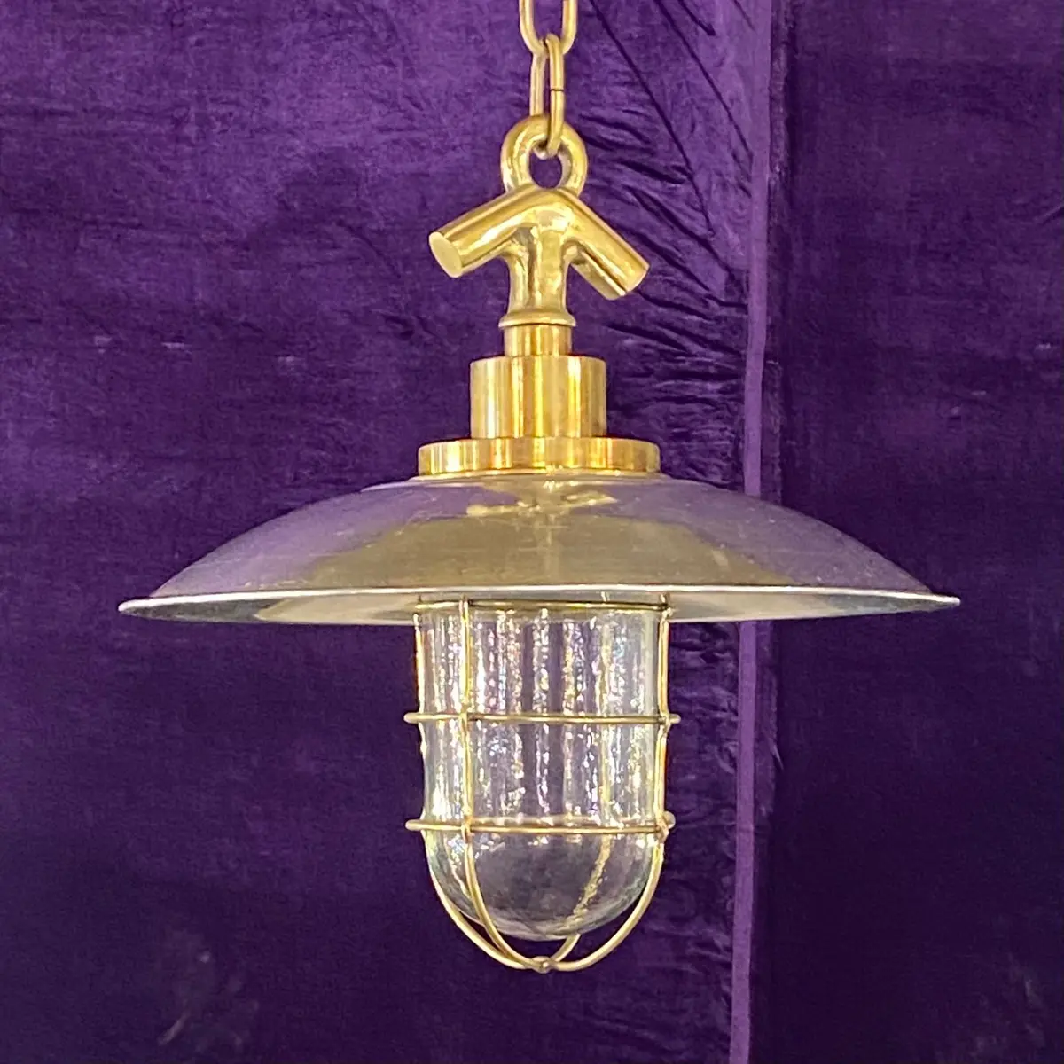 Aluminium & Brass Ship Light - Sold 1