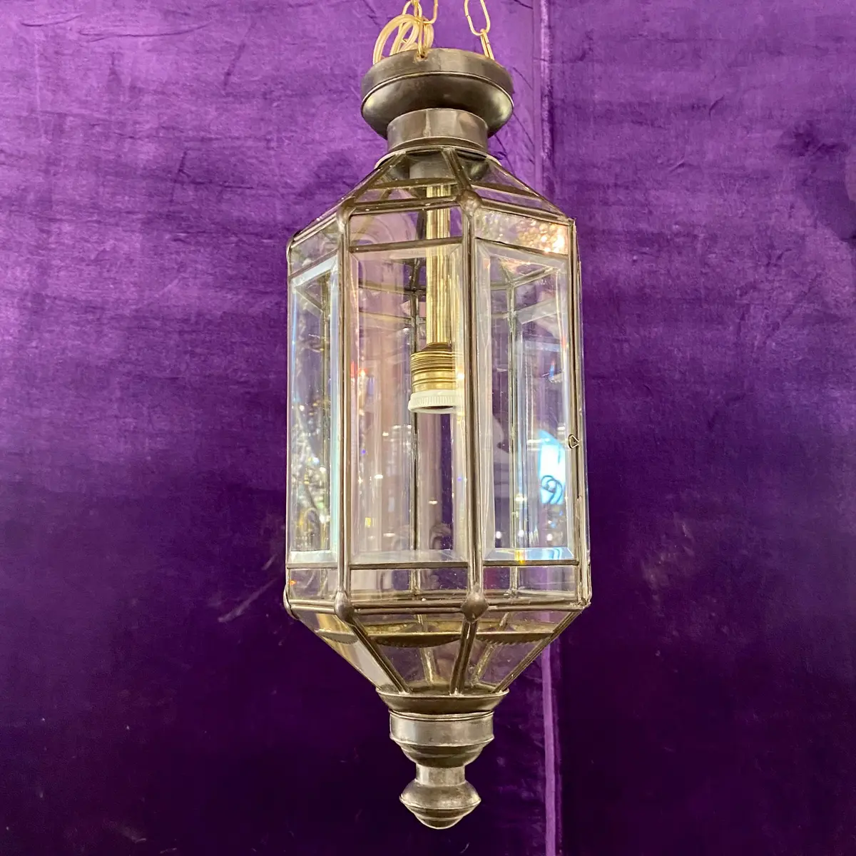 Aged Brass Barrel Lantern - Sold 1