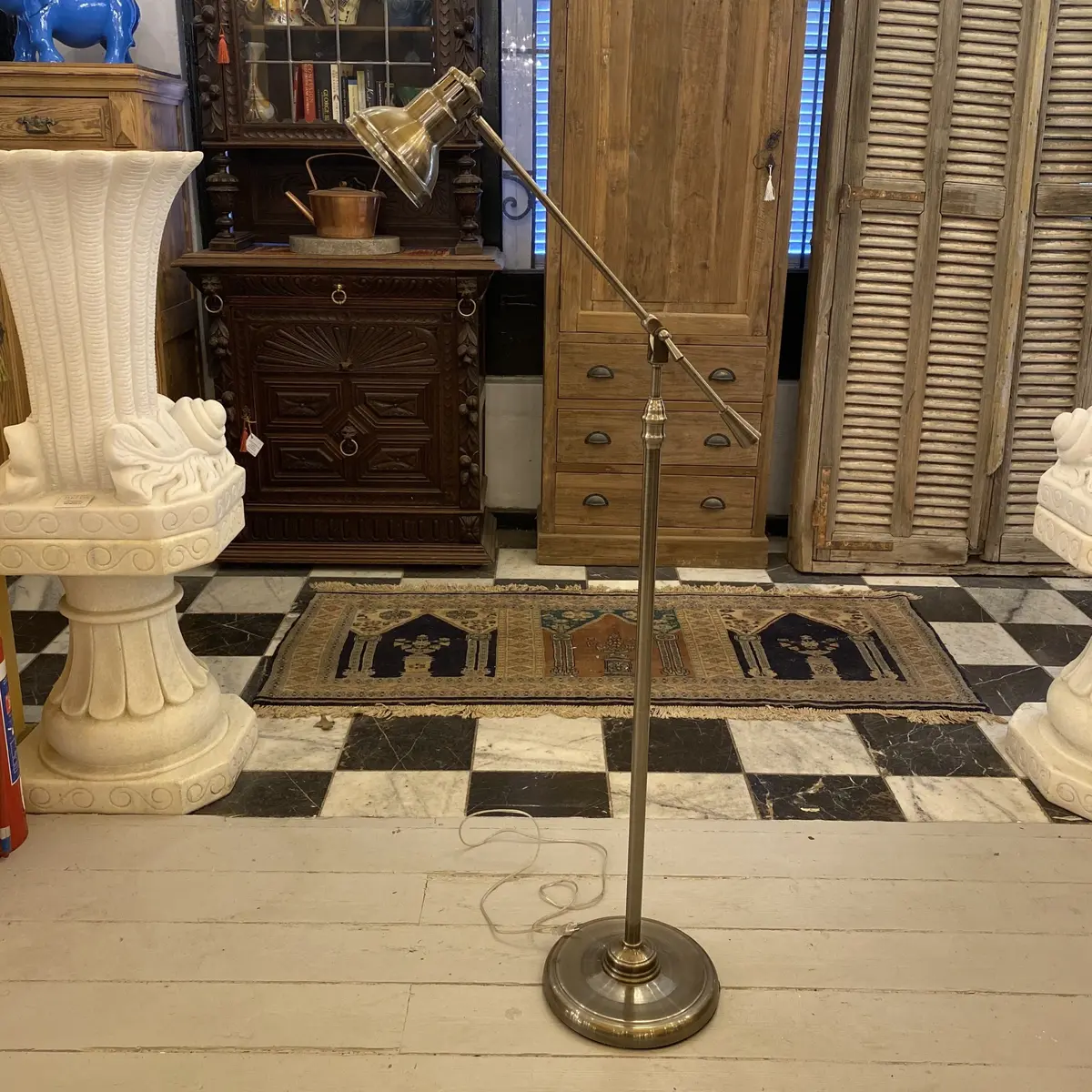 Nickel Adjustable Standing Lamp - Sold 1