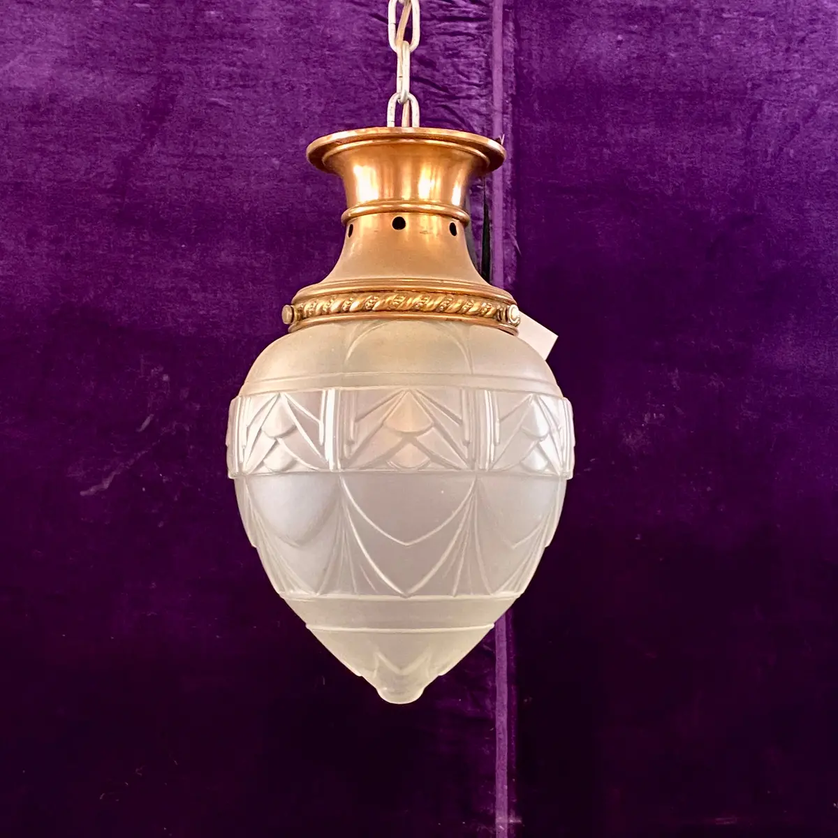 Pressed Glass Art Deco Pendant - Sold 1