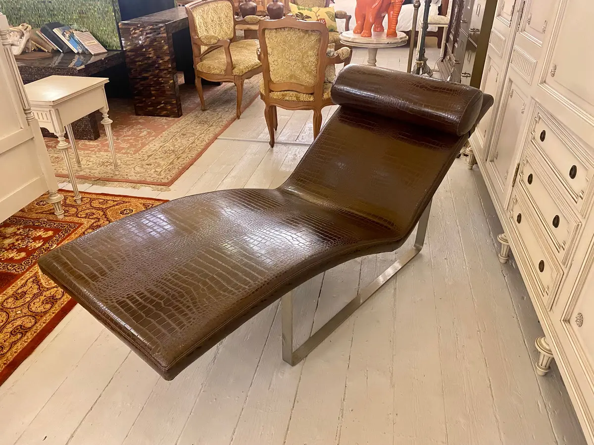 Faux Croc Lounger - Sold 1